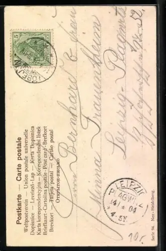 AK Heidelberg, zwei Studentinnen mit Coleurbändern, studentische Szene