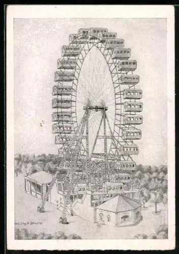 AK Wien, Wiener Prater, 50 Jahre Wiener Riesenrad 1947
