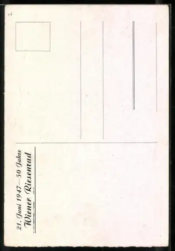 AK Wien, Wiener Prater, 50 Jahre Wiener Riesenrad 1947