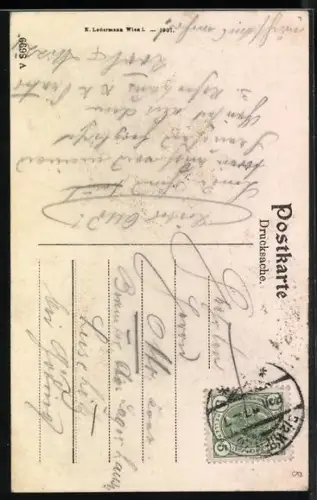 AK Wien, K. k. Prater, Haupt-Allee mit Pferdewägen