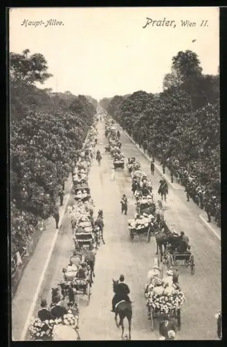 AK Wien, Haupt-Allee im k. k. Prater