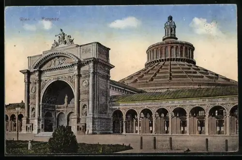 AK Wien, Wiener Prater - An der Rotunde