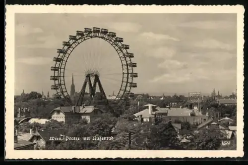AK Wien, Wiener Prater mit Riesenrad