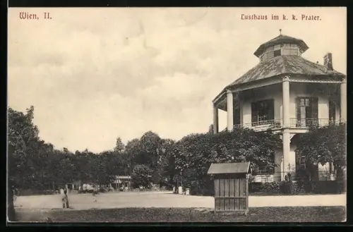 AK Wien, Cafe-Restaurant Lusthaus im Wiener Prater
