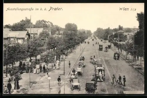 AK Wien, Wiener Prater, Ausstellungsstrasse