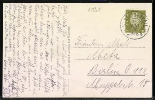 AK Schroffen-Garde an einem Schutzhäuschen, 1931