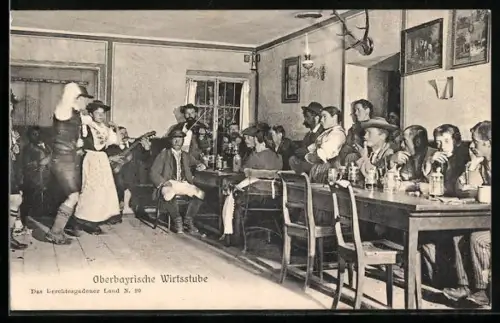 AK Oberbayrische Wirtsstube im berchtesgadener Land