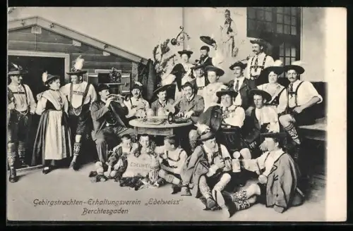 AK Berchtesgaden, Gebirgstrachten-Erhaltungsverein Edelweiss