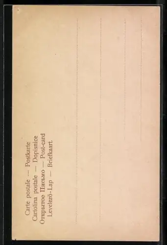 Lithographie Berchtesgaden, Frau in Tracht mit Strickjacke zündet Kerze an