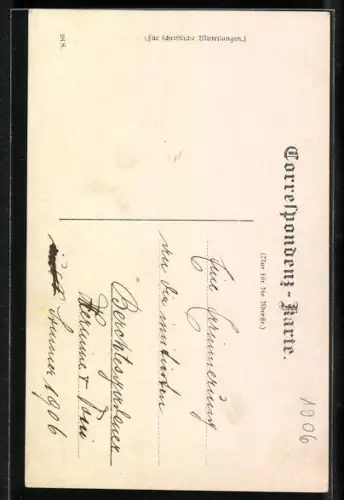 AK Berchtesgaden, Zwei Berchtesgadnerinnen als Trachtenmädchen und -bub, 1906