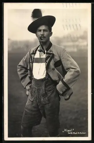 AK Mann in bayerischer Tracht