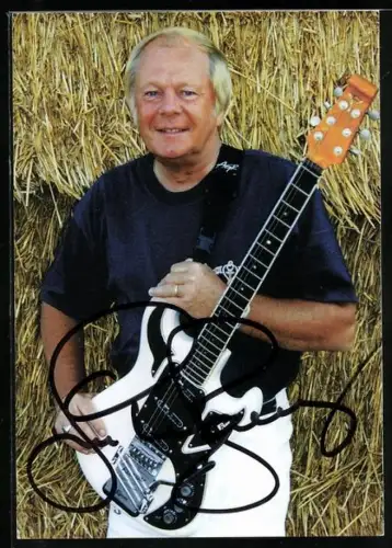AK Musiker Graham Bonney mit E-Gitarre, Autograph