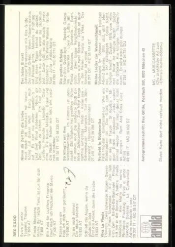 AK Musiker Rex Gildo im Anzug, Autograph