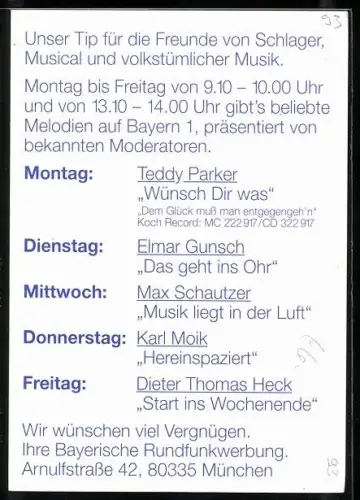 AK Musiker Teddy Parker im roten Anzug, Autograph