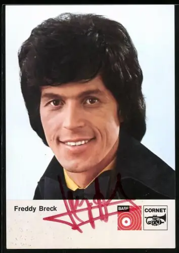 AK Musiker Freddy Breck im Porträt, Autograph