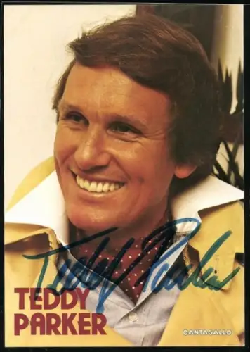 AK Musiker Teddy Parker in gelber Jacke, Autograph