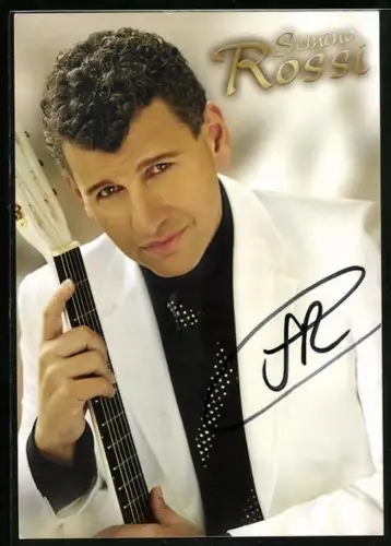AK Musiker Semino Rossi mit Gitarre, Autograph