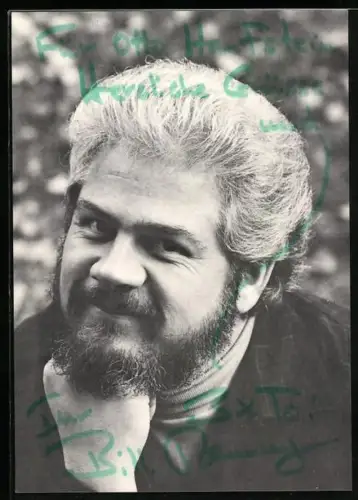 AK Musiker Bill Ramsey im Porträt, Autograph