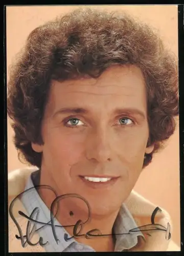 AK Musiker Erik Silvester lächelnd in Kamera blickend, Autograph
