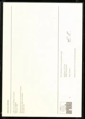AK Musiker Erik Silvester lächelnd in Kamera blickend, Autograph