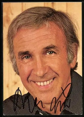 AK Musiker Bruce Low im gepunkteten Hemd, Autograph