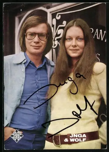 AK Musiker-Duo Inga & Wolf im Porträt, Autograph