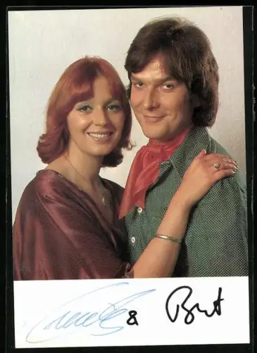 AK Musiker Cindy & Bert im Porträt, Autograph