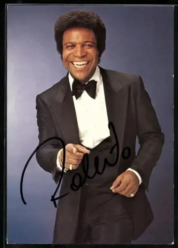 AK Sänger Roberto Blanco im Smoking, Autograph