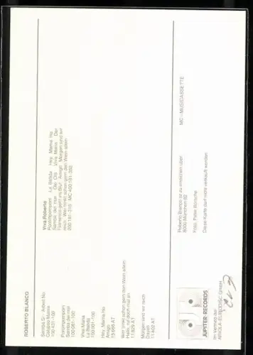 AK Sänger Roberto Blanco im Smoking, Autograph