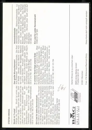 AK Musiker Stefan Mross in gelbem Sakko, Autograph