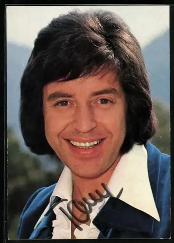 AK Musiker Tony Marshall lachend, Autograph