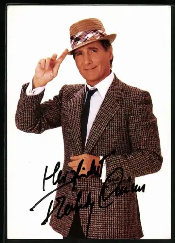 AK Sänger Freddy Quinn mit Hut, Autograph