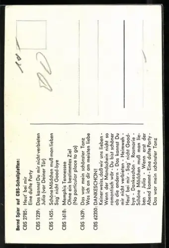 AK Musiker Bernd Spier mit Telefon, Autograph