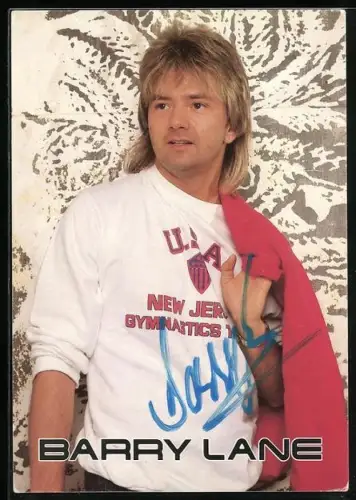 AK Musiker Barry Lane im Porträt mit Autograph