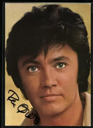 AK Musiker Rex Gildo in die Kamera blickend, Autograph