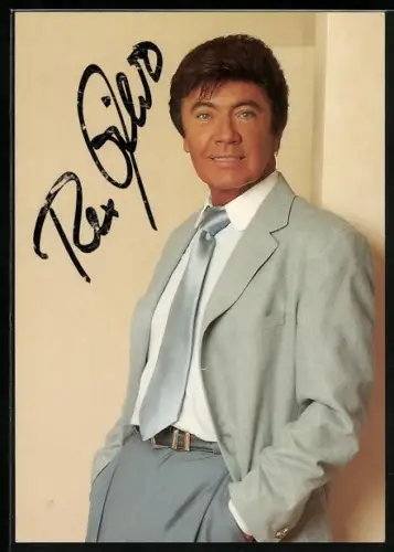 AK Musiker Rex Gildo im Anzug, Autograph