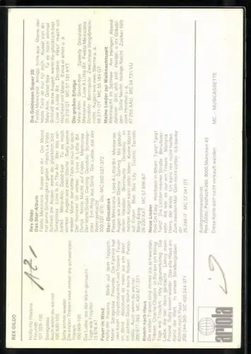 AK Musiker Rex Gildo, Halbportrait im Hawaiihemd, Autograph