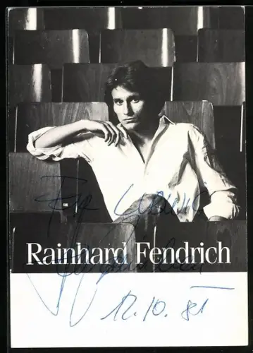 AK Musiker Rainhard Fendrich im Hörsaal, Autograph