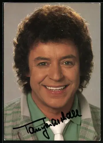 AK Musiker Tony Marshall lachend im Porträt, Autograph