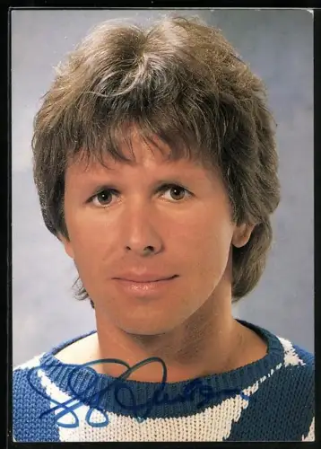 AK Musiker G. G. Anderson im gestreiften Pullover, Autograph