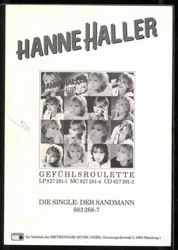 AK Musikerin Hanne Haller stützt ihren Kopf auf ihre Arme, Autograph