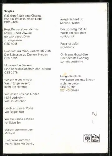 AK Musikerin Tina York mit Halstuch, Autograph