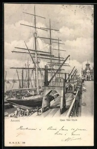 AK Anvers, Quai Van Dyck