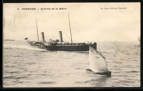 AK Ostende, Arrivée de la Malle