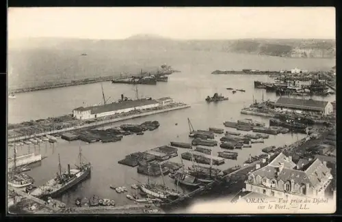 AK Oran, Vue prise du Djebel sur le Port