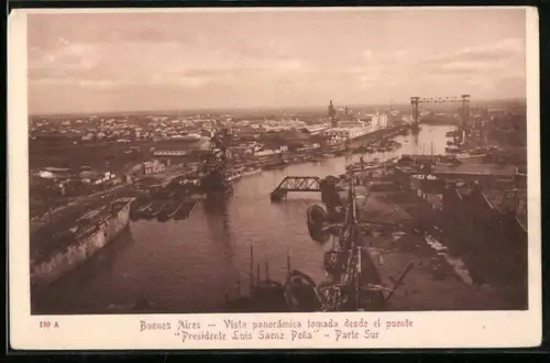 AK Buenos Aires, Vista panorámica tomada desde el puente Presidente Luis Saenz Pena