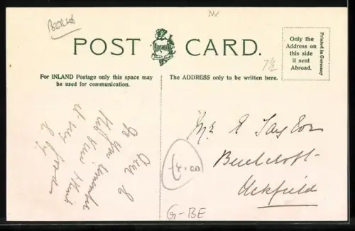 AK Reading, Palmer Memorial and Broad Street, Strassenbahn