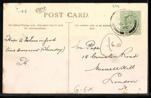 AK Colchester, High Street, Strassenbahn