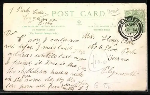 AK Exeter, Opening of the Exeter Electric Trams, April 4th, 1905, Strassenbahn