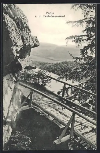 AK Eisenstein, Holzsteg an der Teufelsseewand